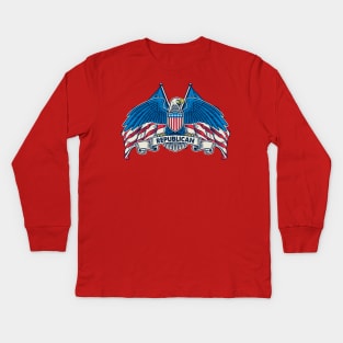 Bald Eagle Republican 2020 Kids Long Sleeve T-Shirt